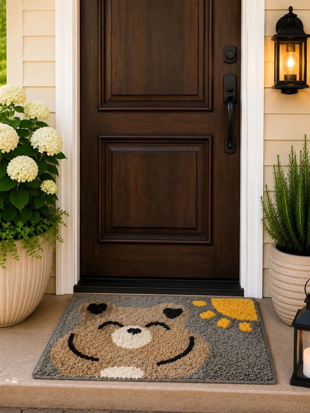 DAMAC Brown & Grey Super Soft Anti-Skid Doormats-image-28