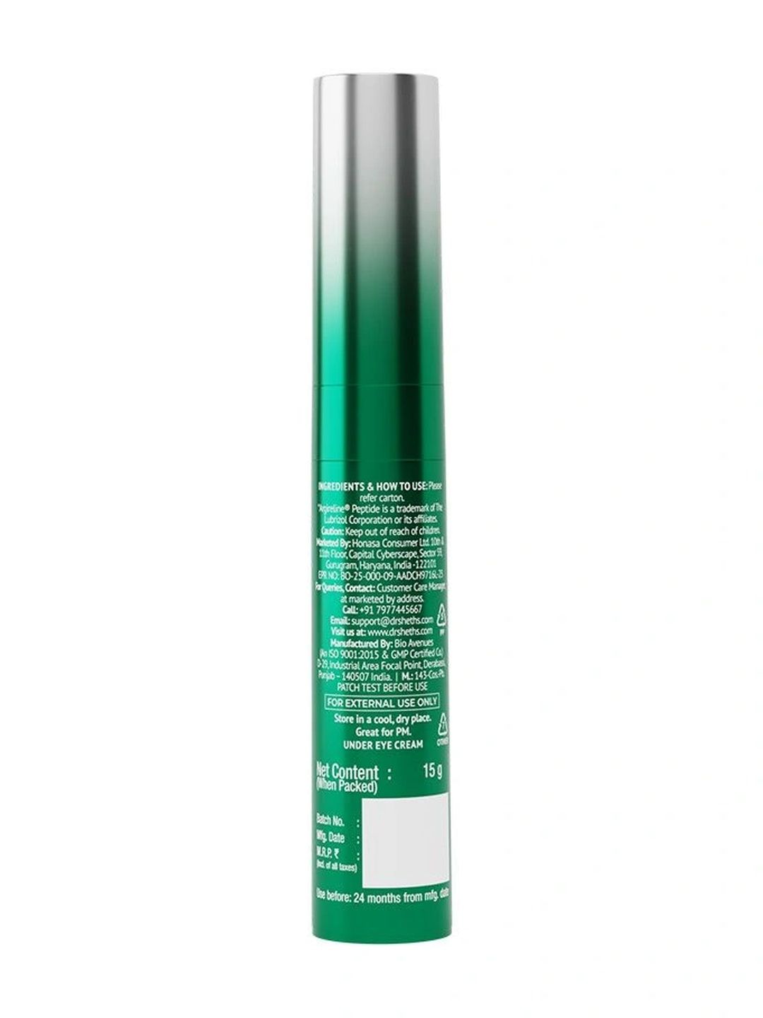 DR. SHETHS Copper & Argireline Peptide B'tox Eye Cream -15 g-picture-19