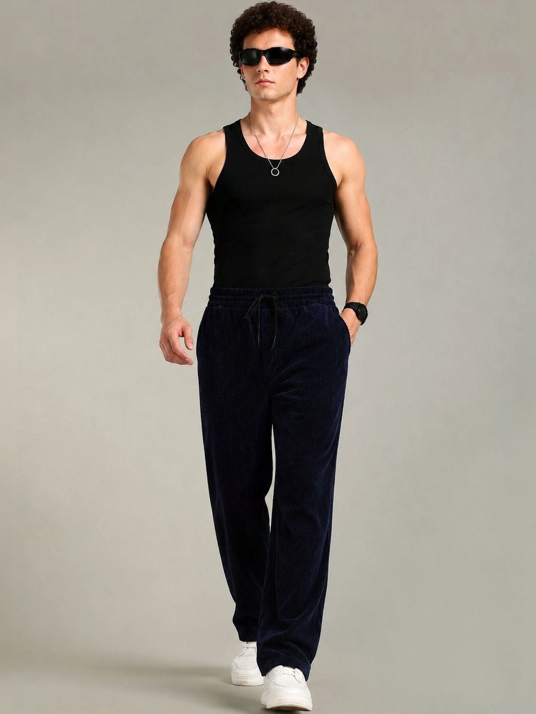 R.Code by The Roadster Life Co. Men Regular Fit Textured Training Track Pants