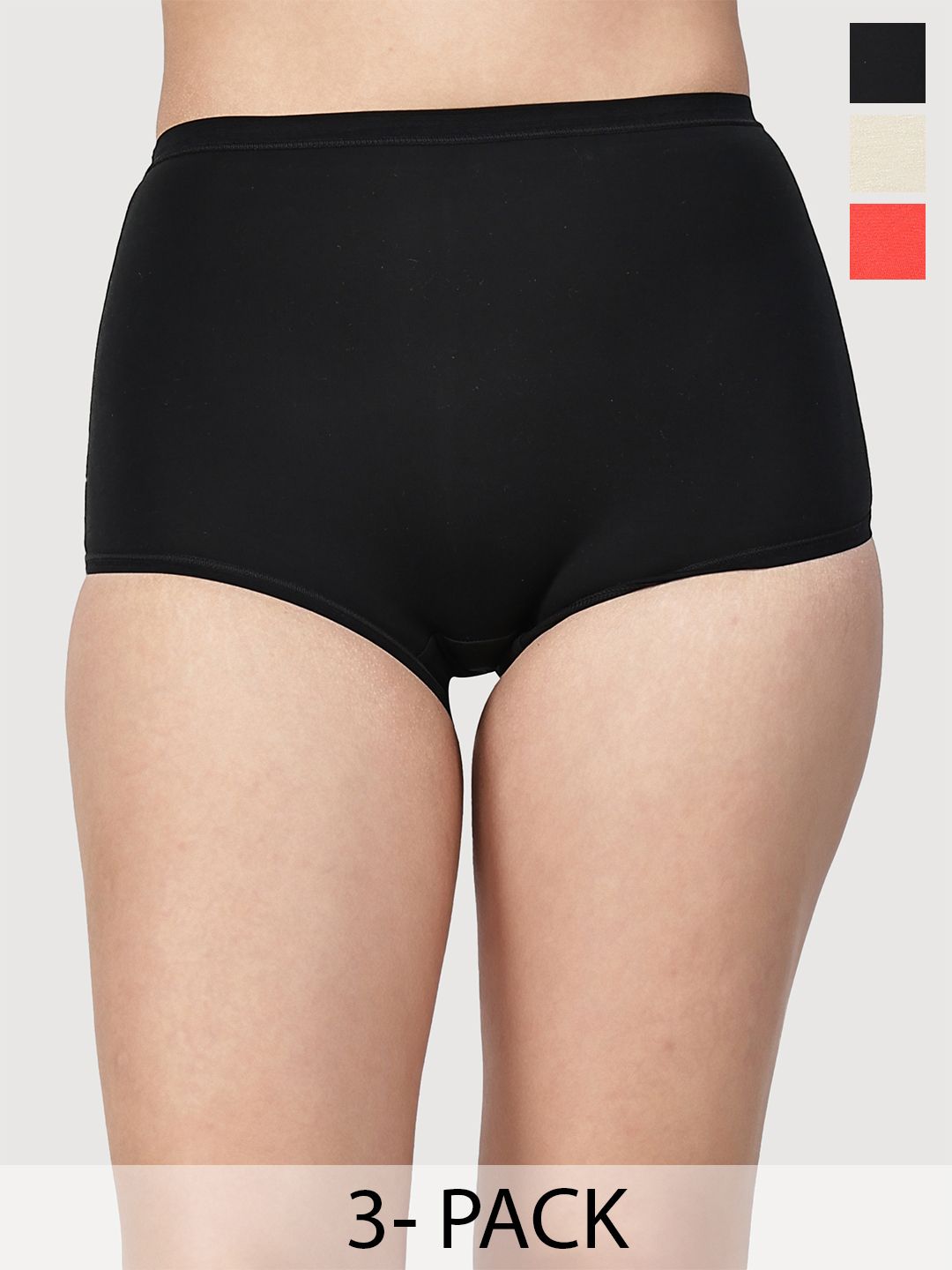 DressBerry Women Pack of 3 Mid-Rise Seamless Breathable Boyshorts-picture-34