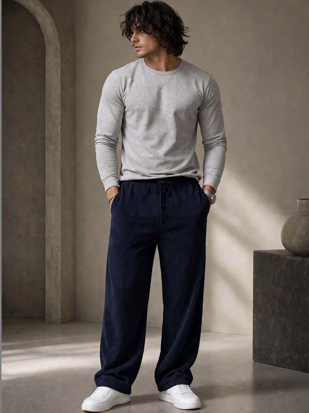 R.Code by The Roadster Life Co. Men Regular Fit Cotton Track Pants