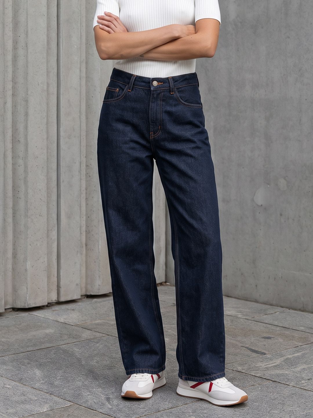 The Roadster Life Co. Women Baggy Pure Cotton Jeans-image-12