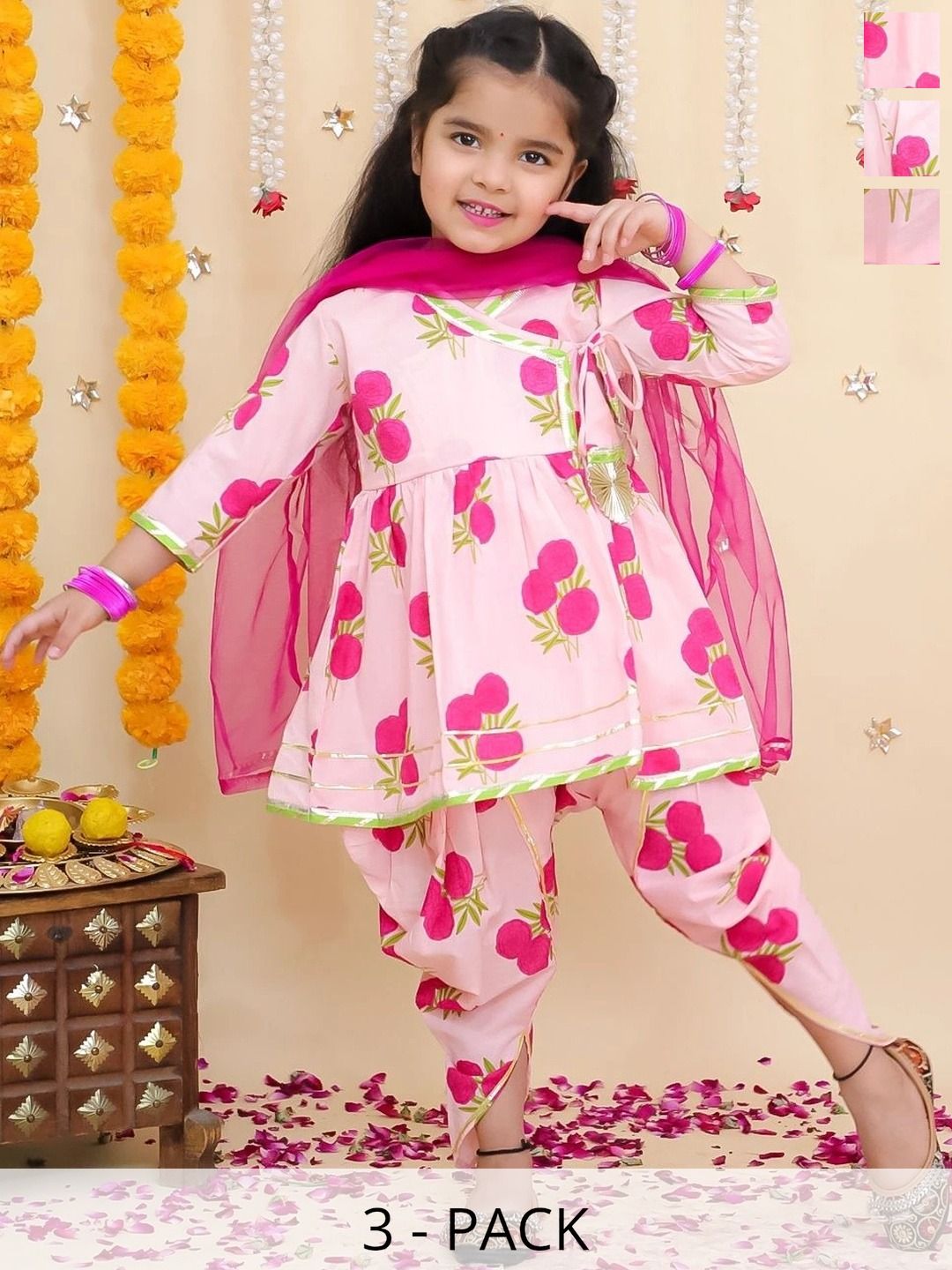 BownBee Girls Printed Dhoti Pants-picture-35