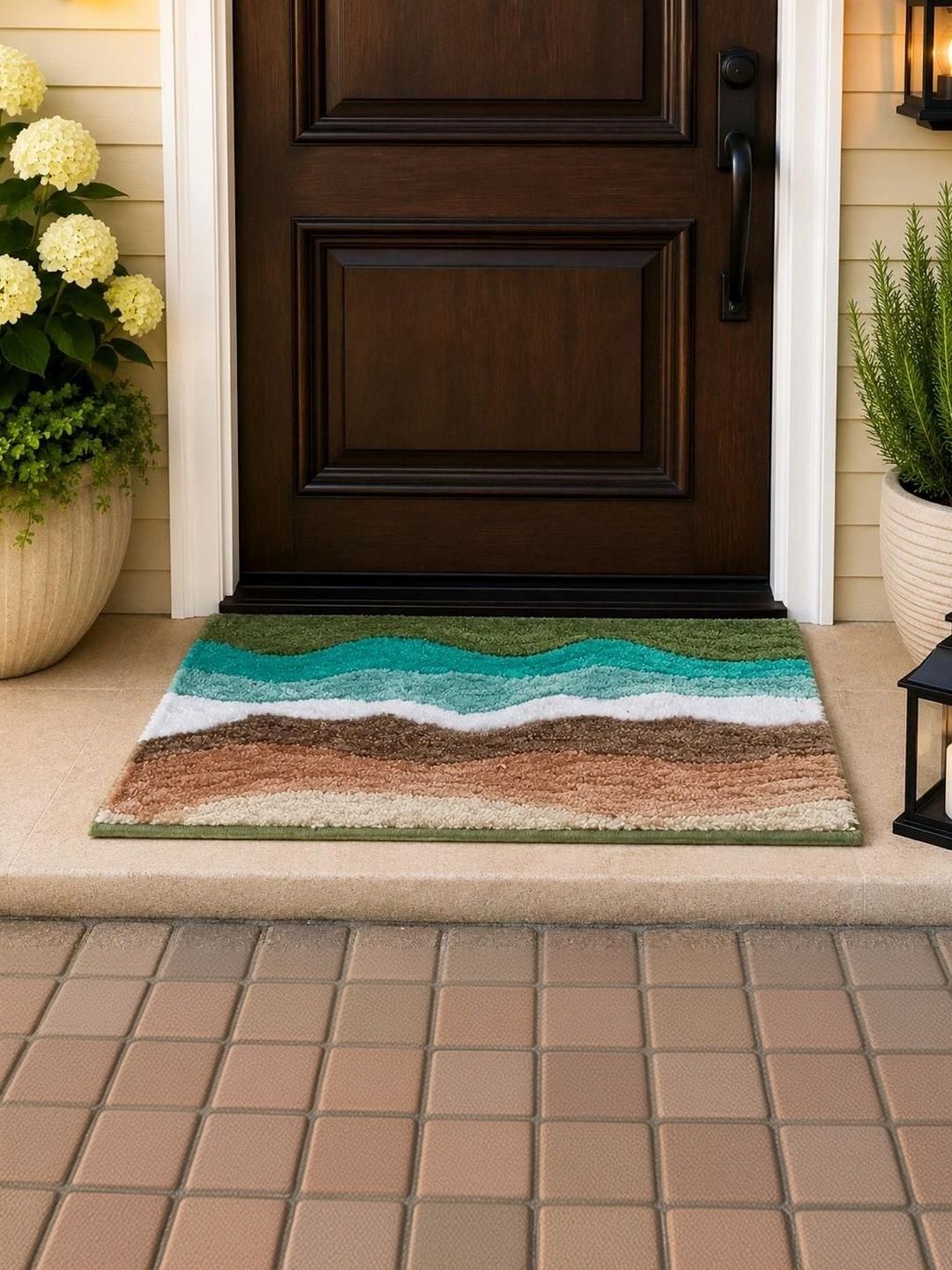 DAMAC Brown & Green Super Soft Anti-Skid Doormats-image-45
