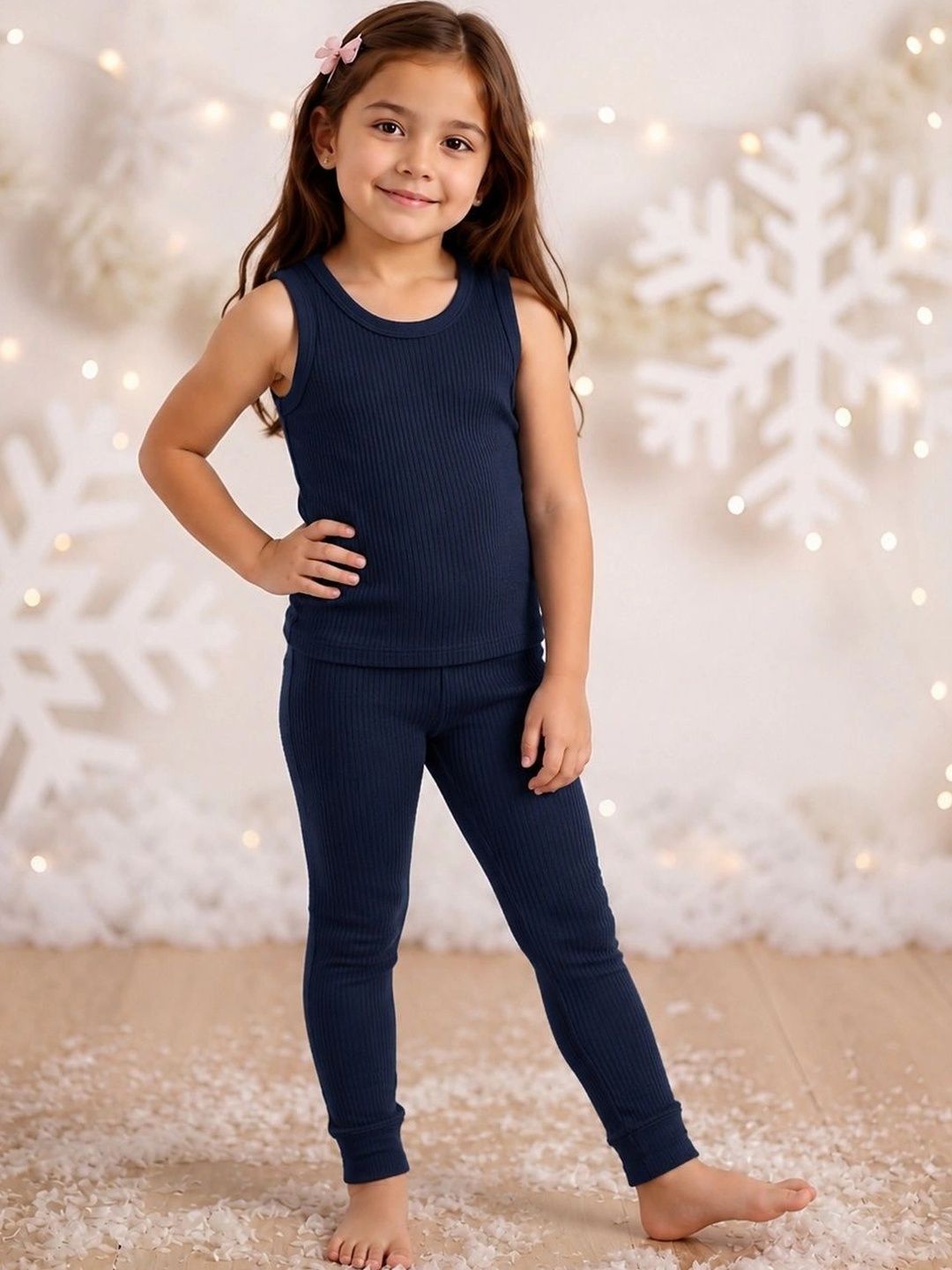 Kanvin Girls Cotton Round Neck Thermal Set-picture-50