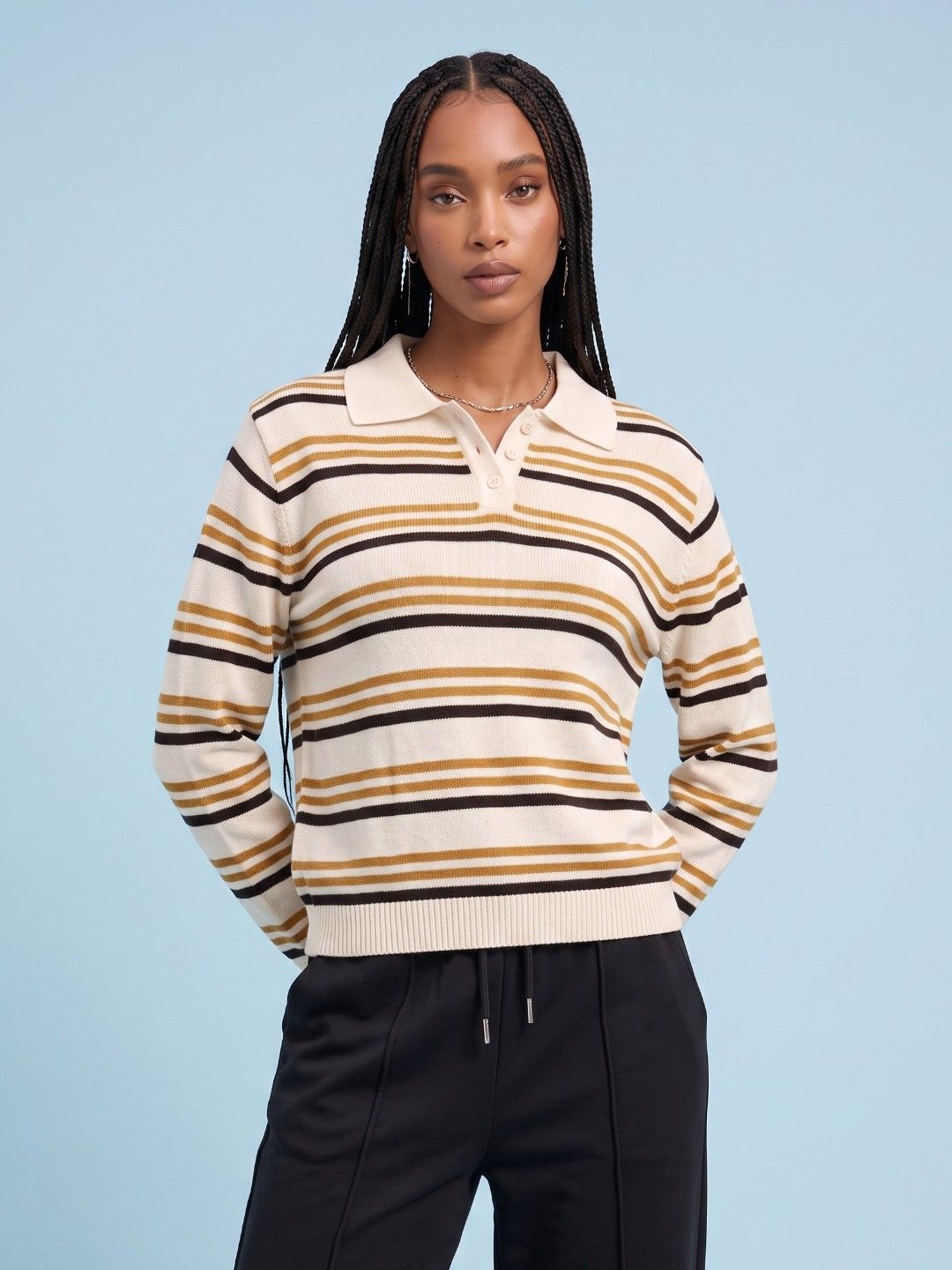 SPORT STREET by glitchez Women Striped Pullover-picture-12