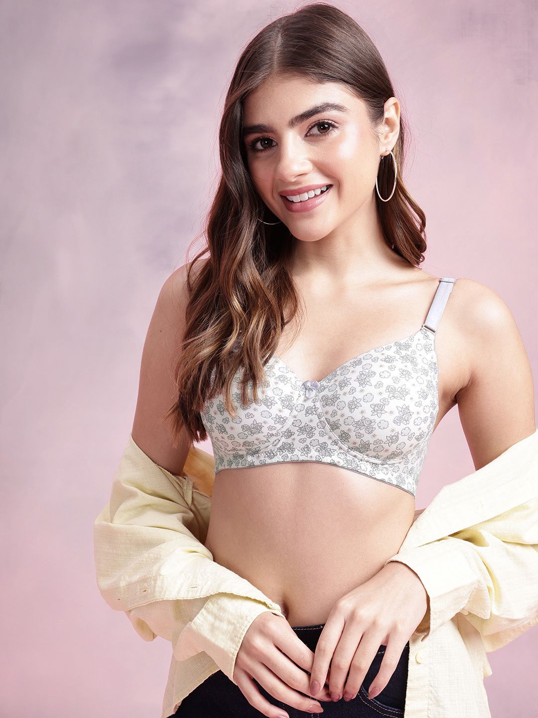 DressBerry Floral Printed Bra - Full Coverage Lightly Padded-picture-43