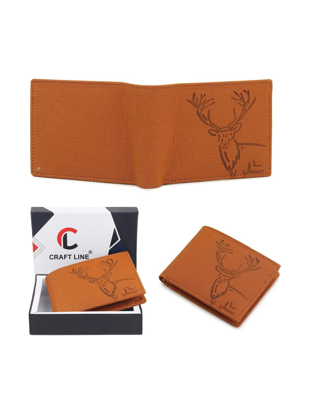 CRAFT LINE Men Animal Textured PU Two Fold Wallet-picture-32