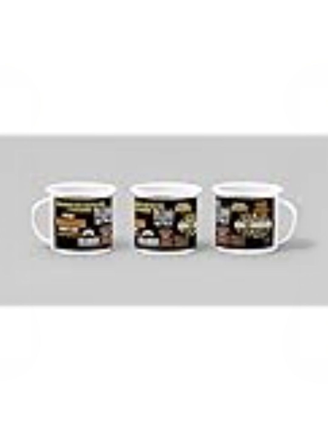 TAJNAN Brown Text or Slogans Printed Stainless Steel Glossy Mugs Set of Cups and Mugs-picture-1