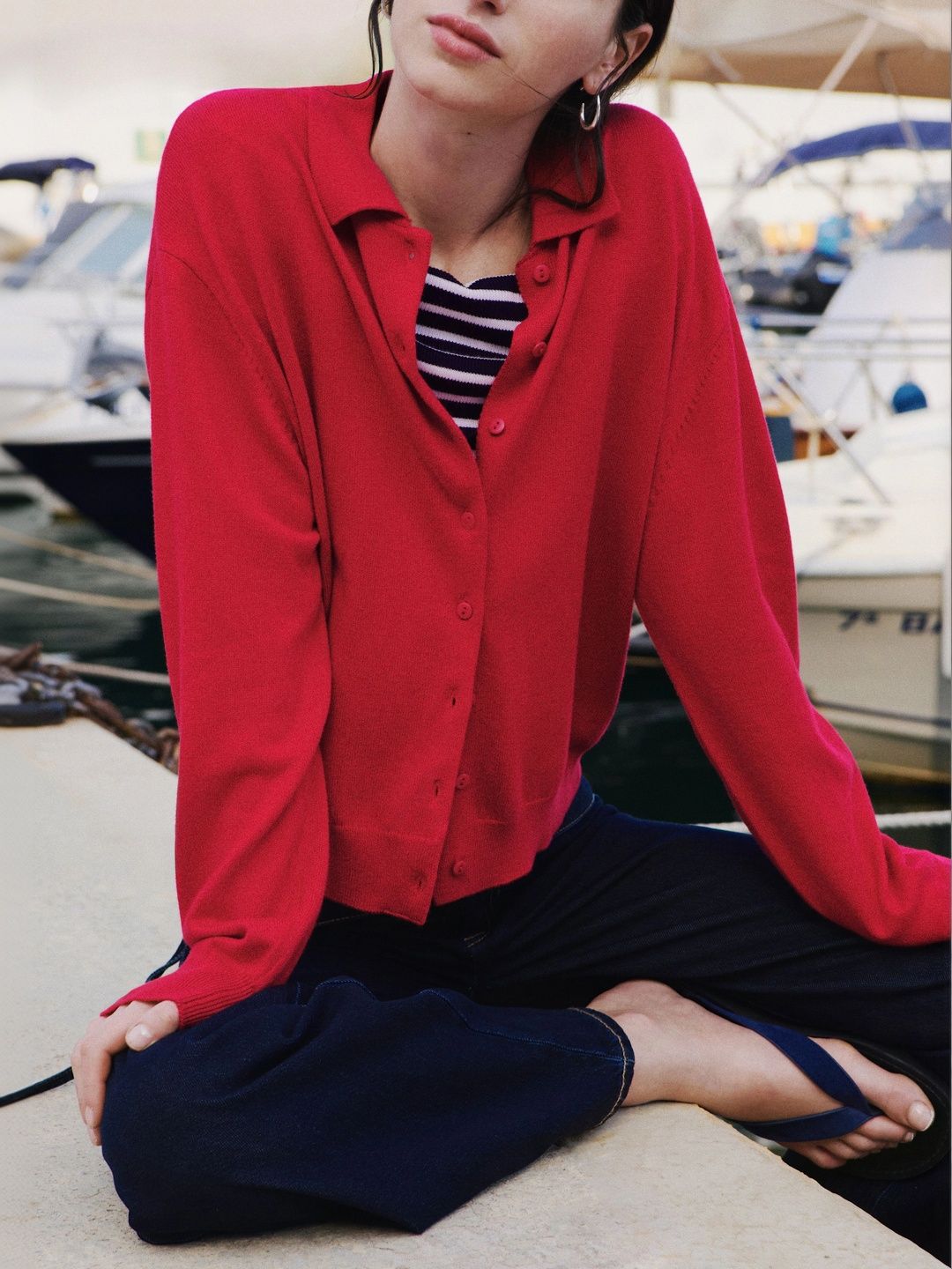 MANGO MNG Shirt Collar Knitted Cardigan-picture-27