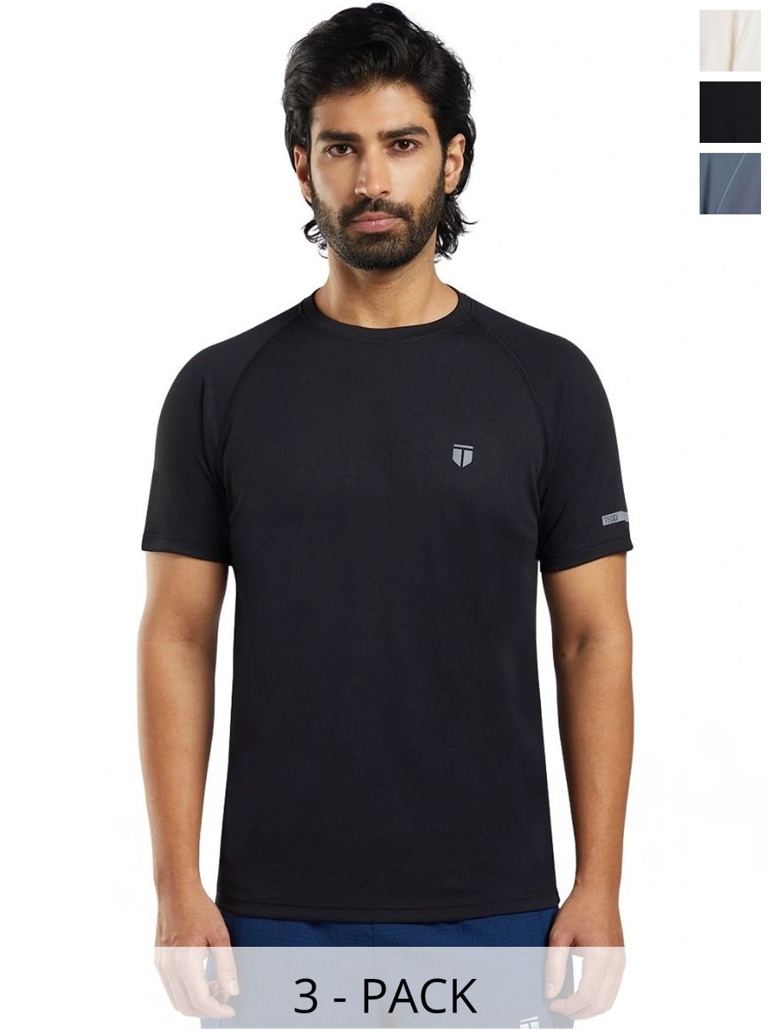 TEGO Men Brand Logo 3 Moisture Wicking T-shirt-image-47