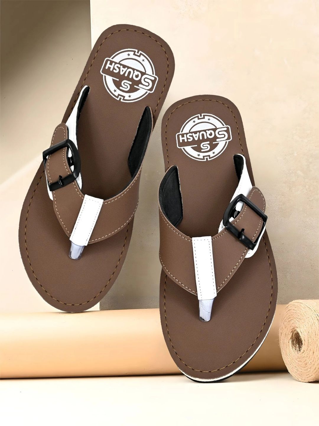 SQUASH Men Colourblocked Thong Flip-Flops-picture-23