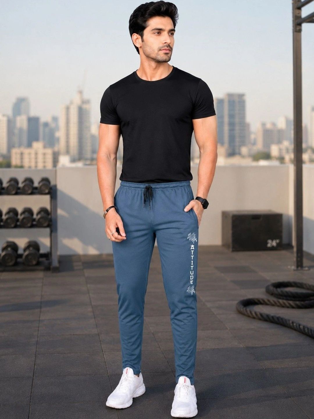 AVOLT Men Regular Fit Typography Training Joggers-picture-55