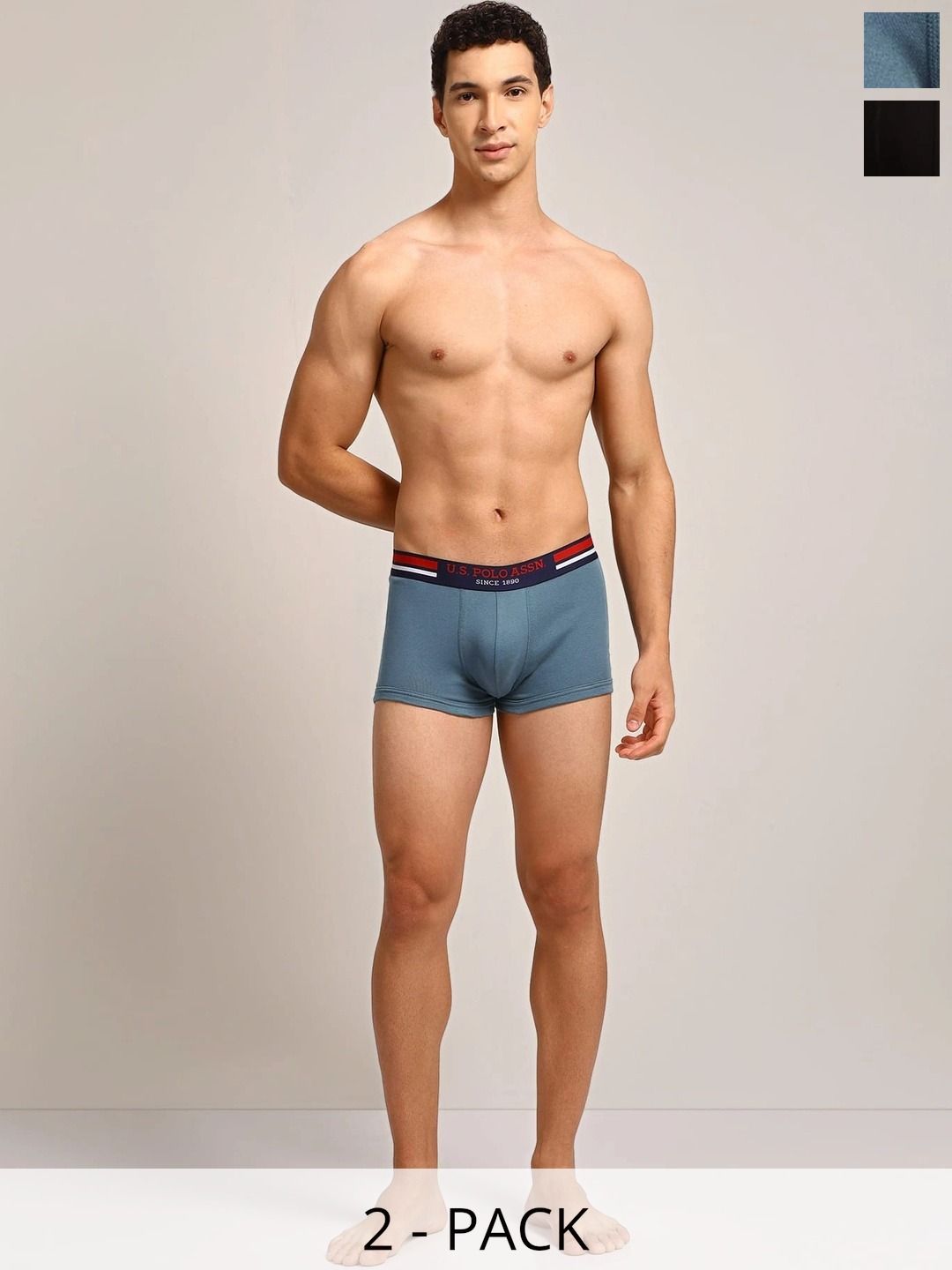 U.S. Polo Assn. Pack of 2 Cotton Solid Trunks-picture-49