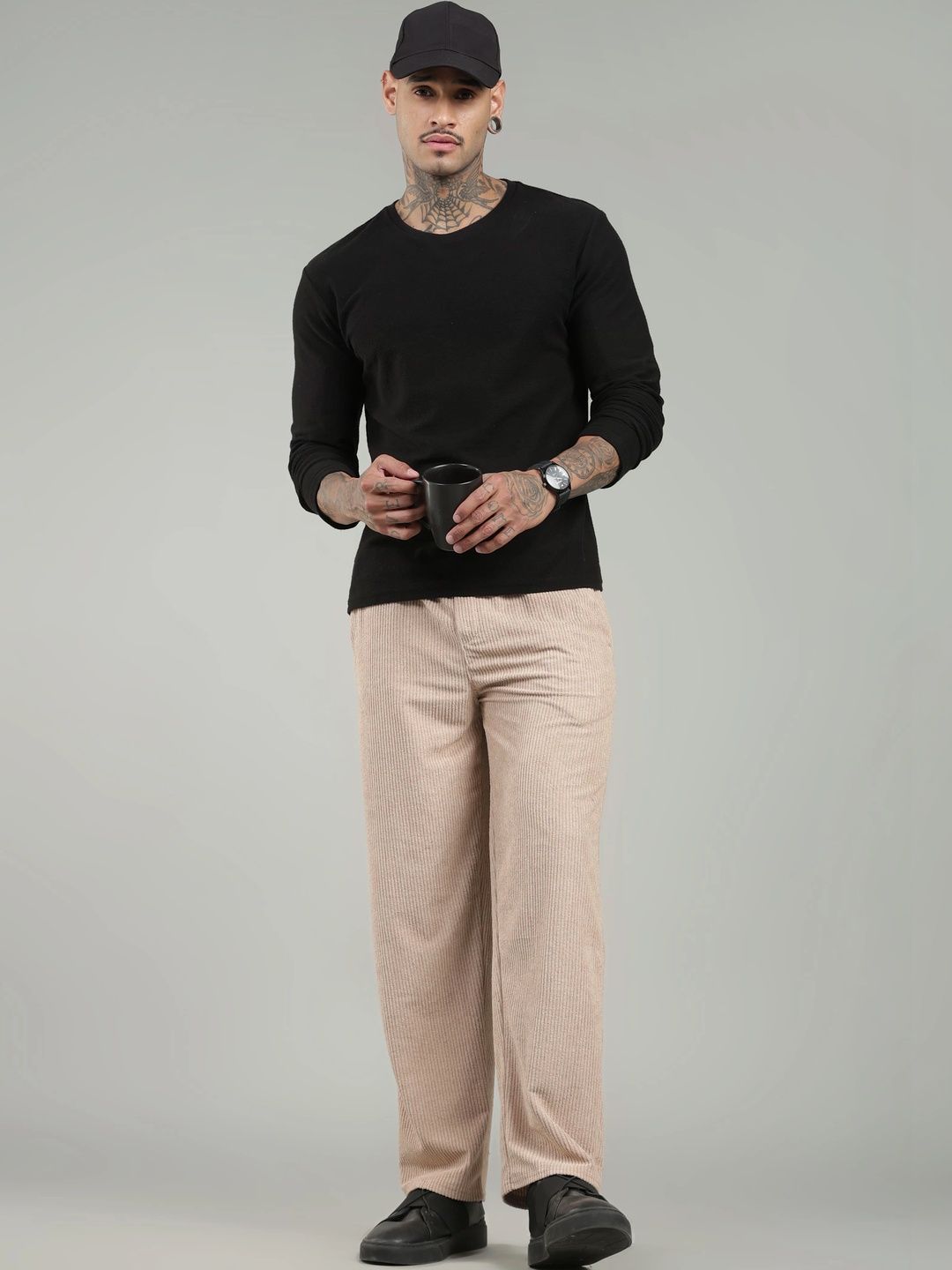 R.Code by The Roadster Life Co. Men Regular Fit Textured Track Pants-picture-15
