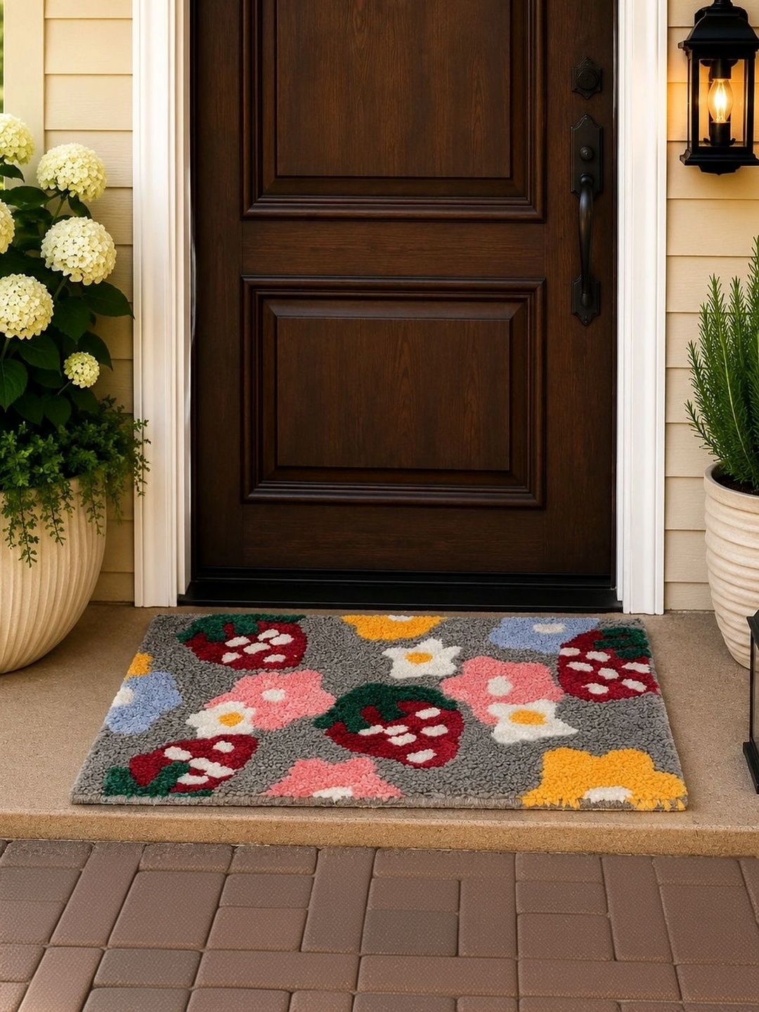 DAMAC Red & Grey Super Soft Anti-Skid Doormats-image-42