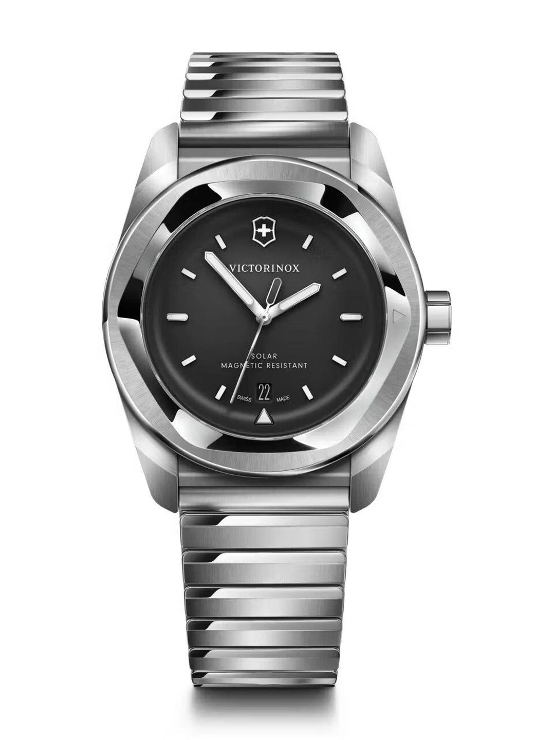Victorinox Unisex Dial & Stainless Steel Bracelet Style Straps Analogue Date Aperture Solar Powered Watch-picture-28