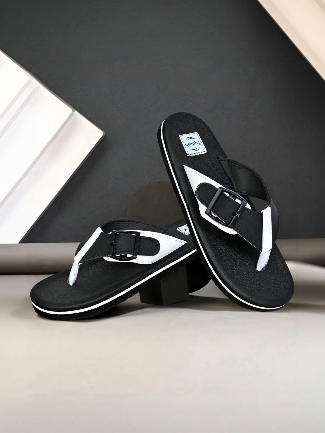 SQUASH Men Colourblocked Thong Flip-Flops-picture-49