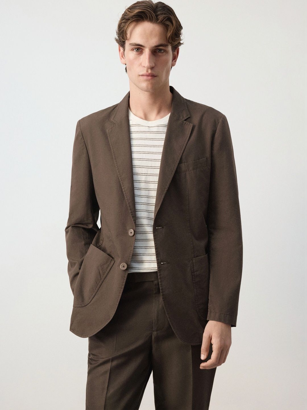 MANGO MAN Notched Lapel Single-Breasted Casual Blazer-picture-37