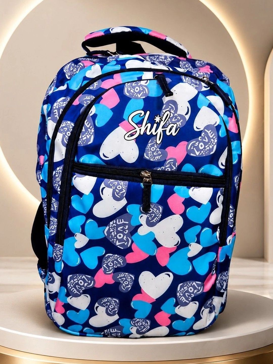SHIFA Women Graphic Backpack with Daisy Chains-image-16