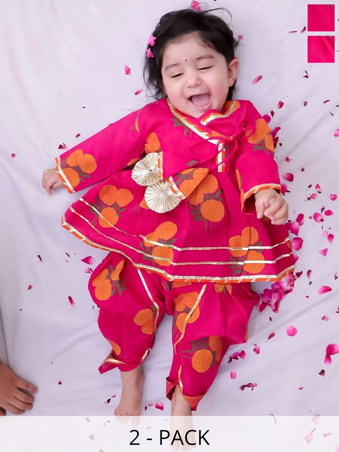 BownBee Girls Printed Top with Dhoti Pants-picture-50