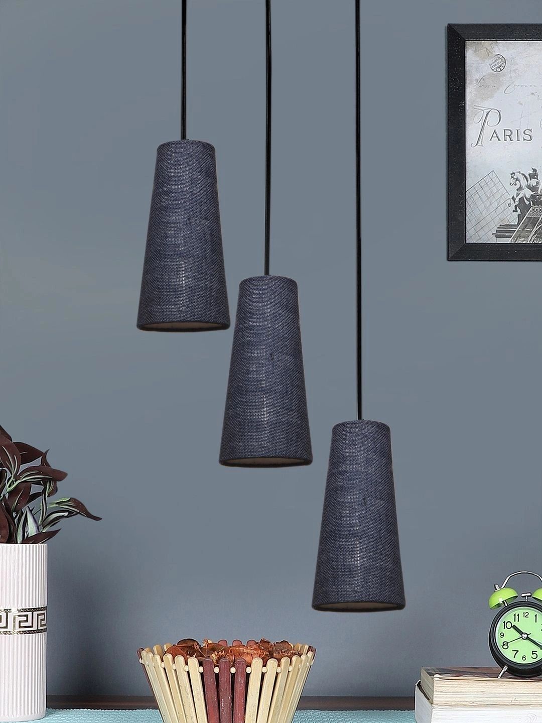 Myntra Elegant Homes Blue Textured Contemporary Ceiling Lamp-picture-41