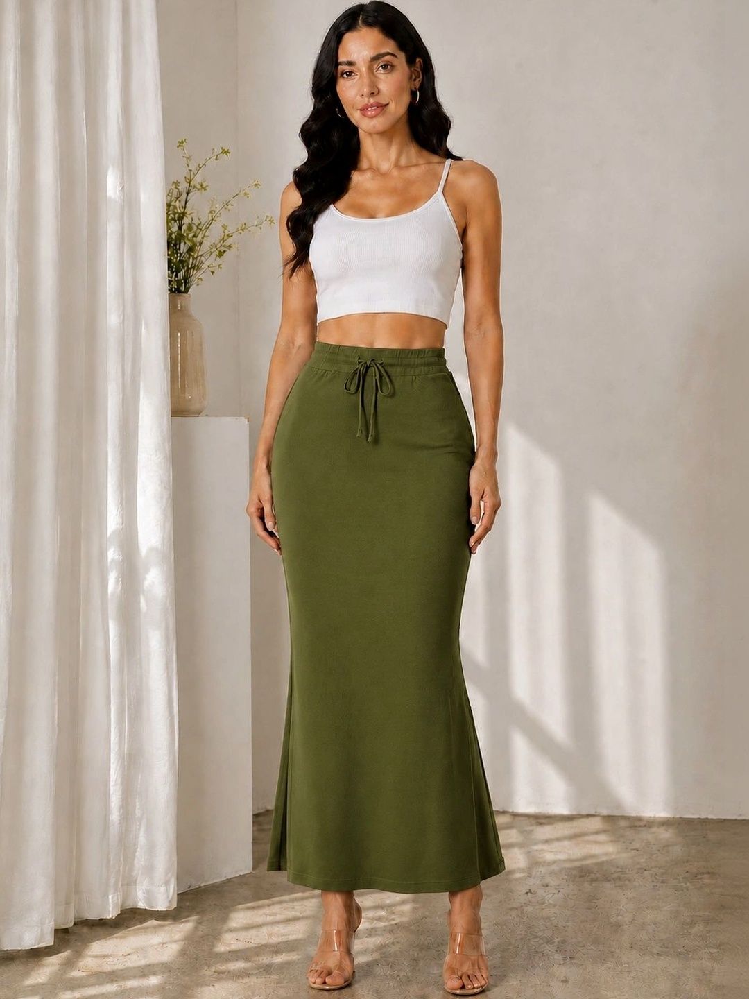 BELIZZI PARIDHAN Mid-Rise Saree Shapewear WIth Drawstring Closure-image-43