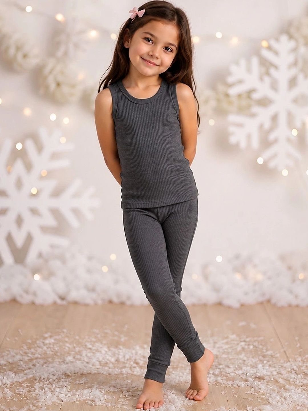 Kanvin Girls Cotton Round Neck Thermal Set-picture-56