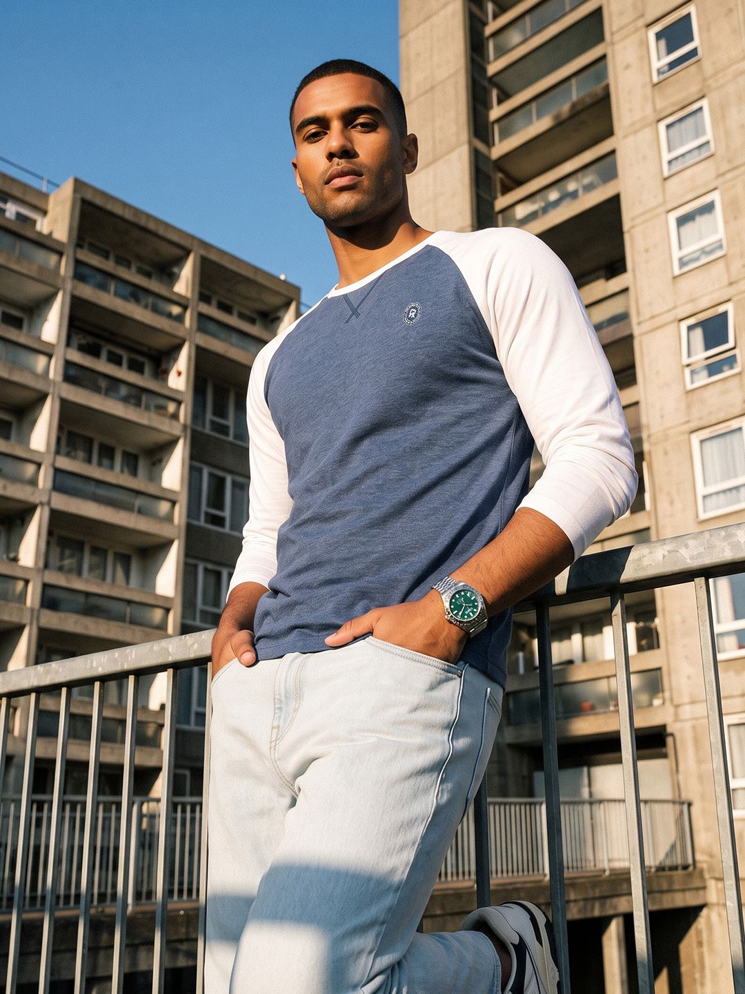 The Roadster Life Co. Colourblocked Pure Cotton T-shirt-picture-27