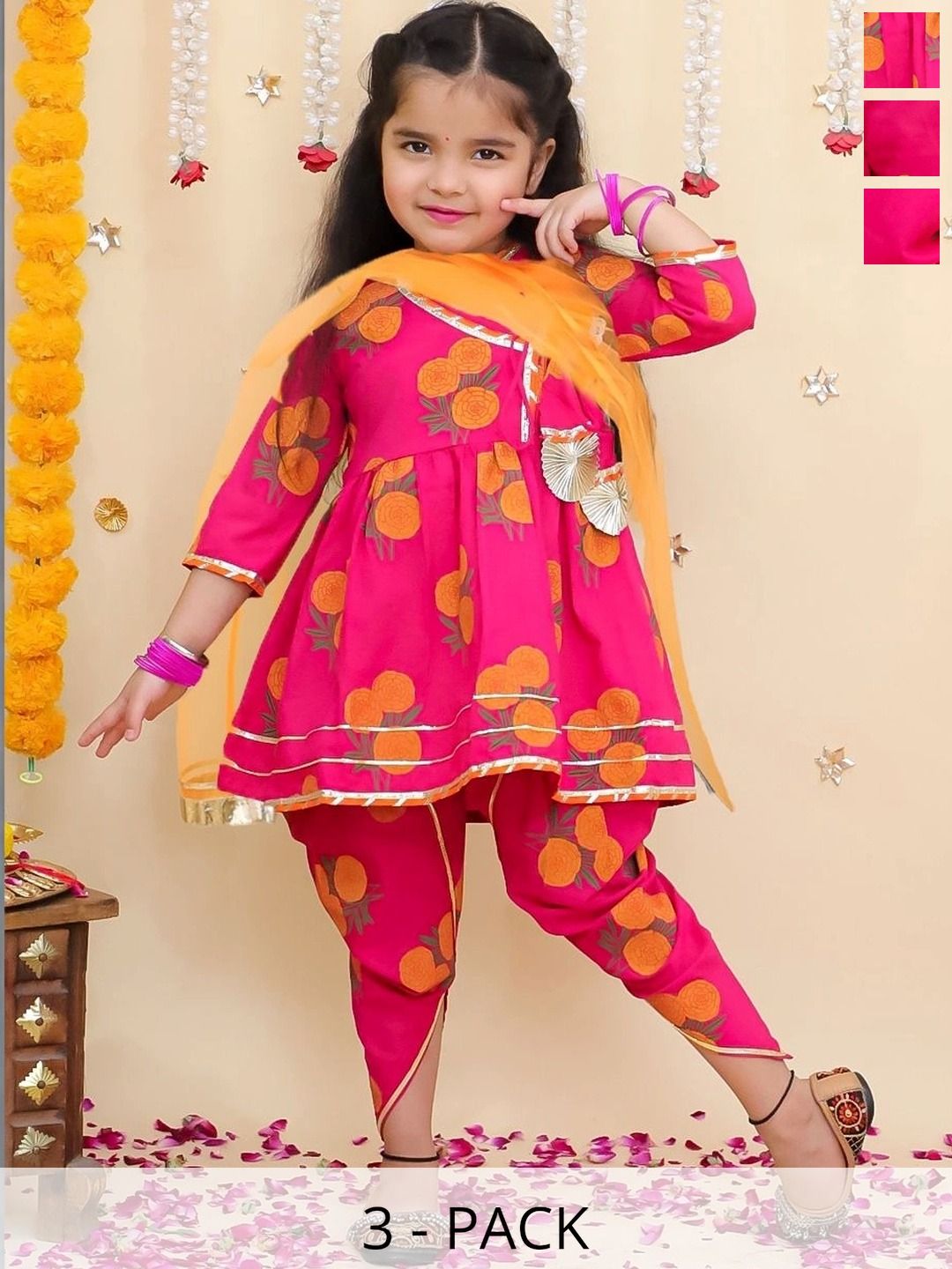 BownBee Girls Printed Dhoti Pants-picture-20