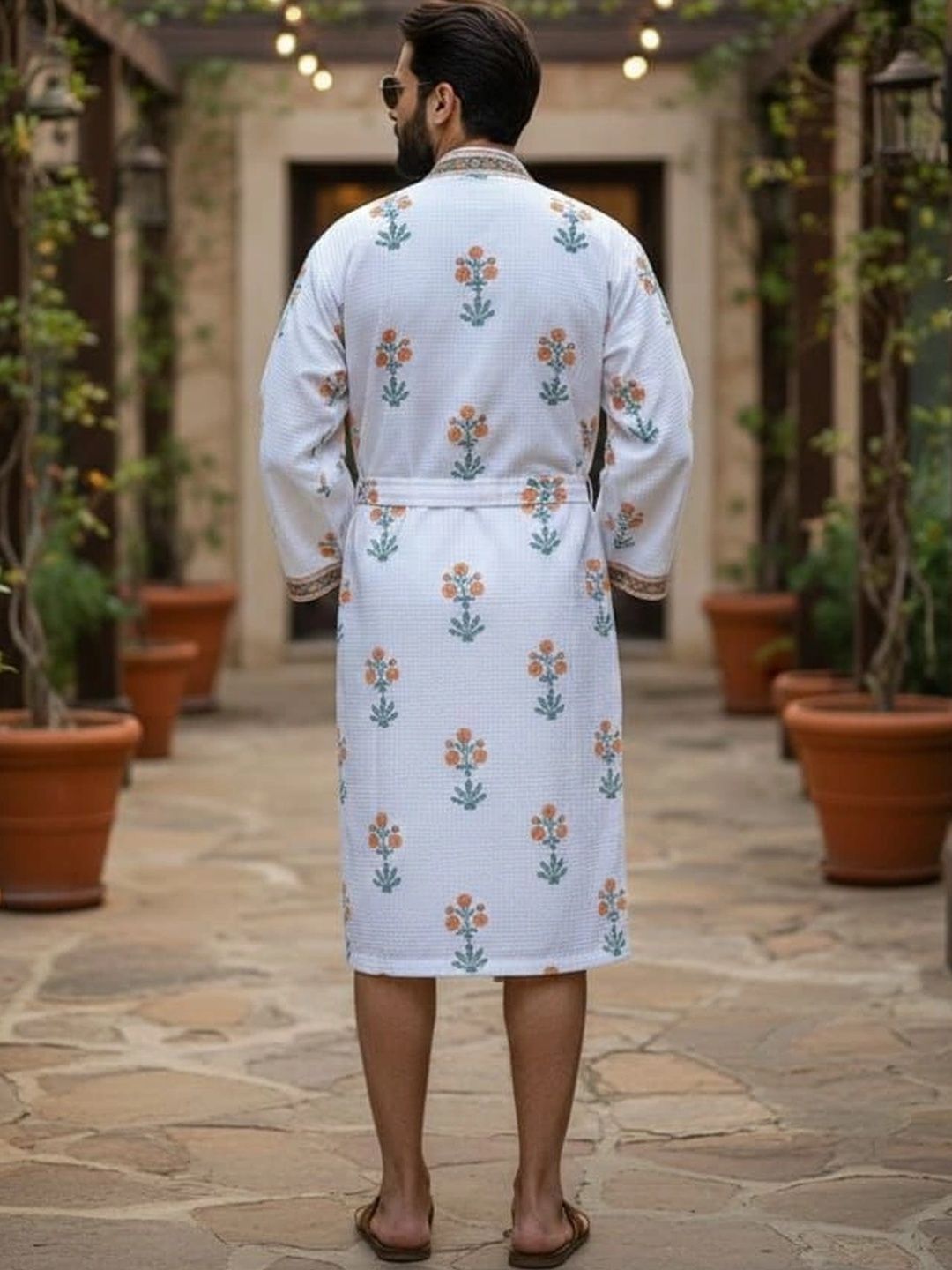 CHICERY Printed Knee Length Bath Robe & Wraps-picture-28