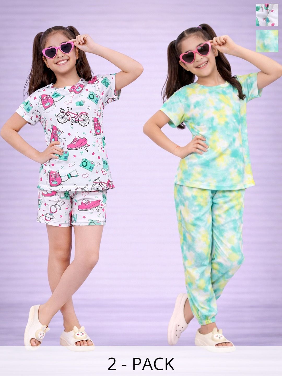 LITBABY Girls Printed Short Sleeves Nightdress-image-35