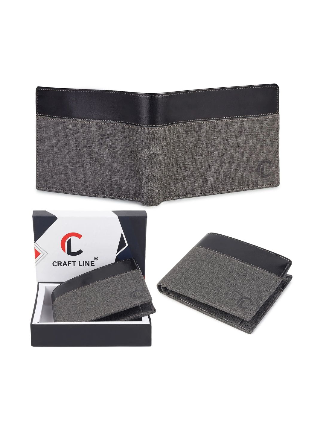 CRAFT LINE Men Colourblocked PU Two Fold Wallet-picture-21