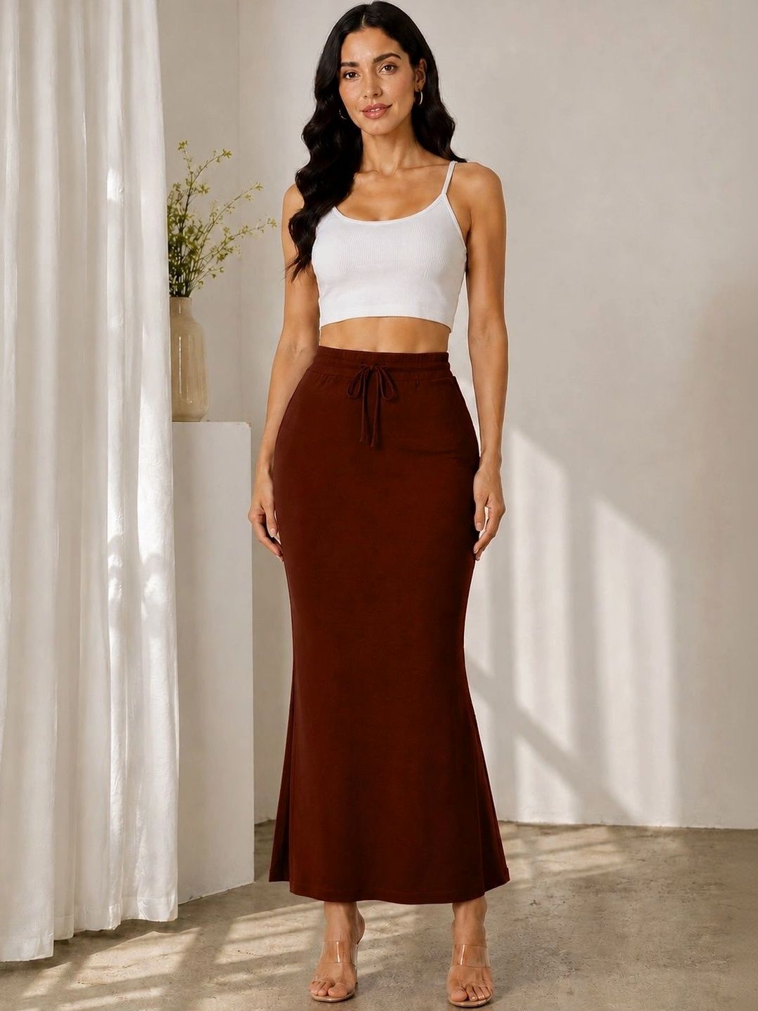 BELIZZI PARIDHAN Mid-Rise Saree Shapewear WIth Drawstring Closure-image-48
