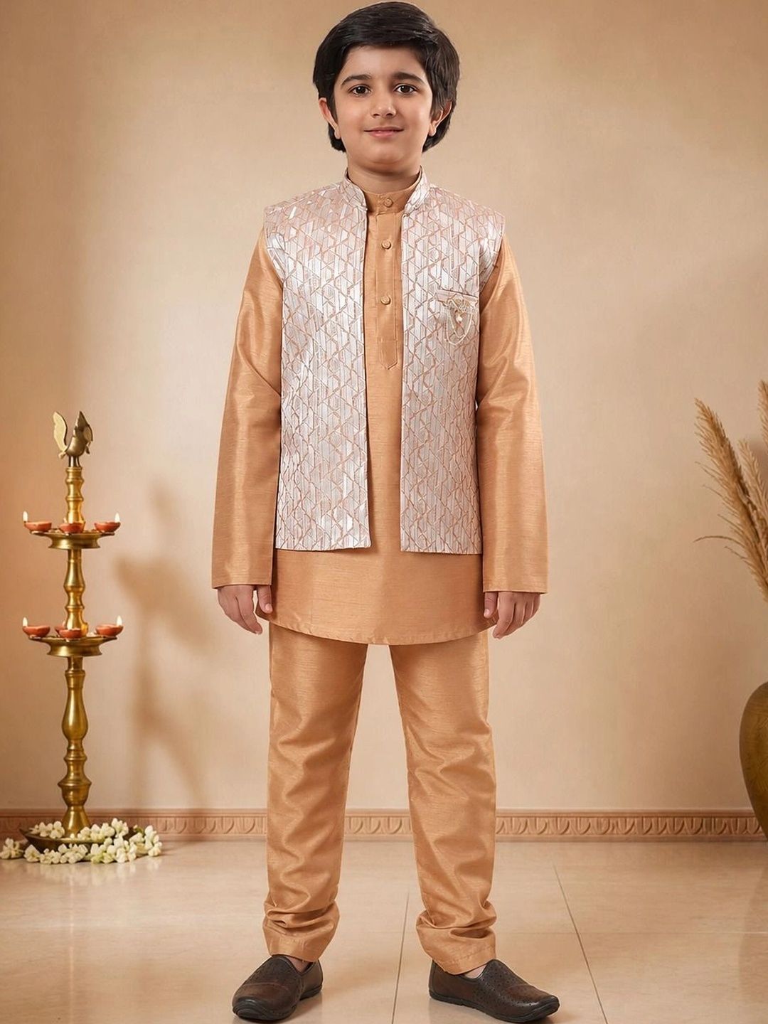 KALINI Boys Regular Kurta with Trousers-picture-20