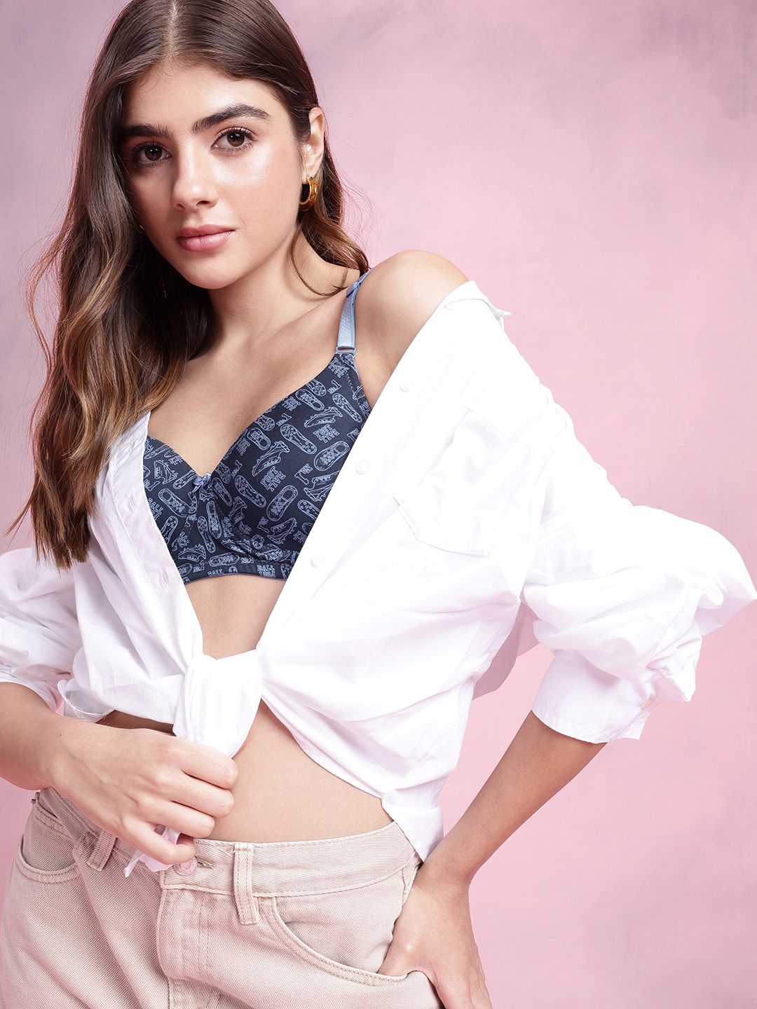DressBerry Conversational Printed Bra - Medium Coverage Lightly Padded-picture-46