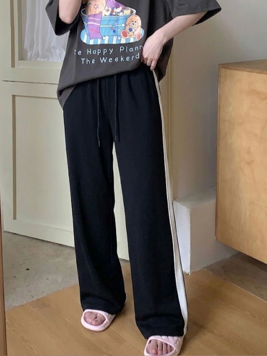 PROGENY Women Striped Relaxed-Fit Lounge Pants-picture-44