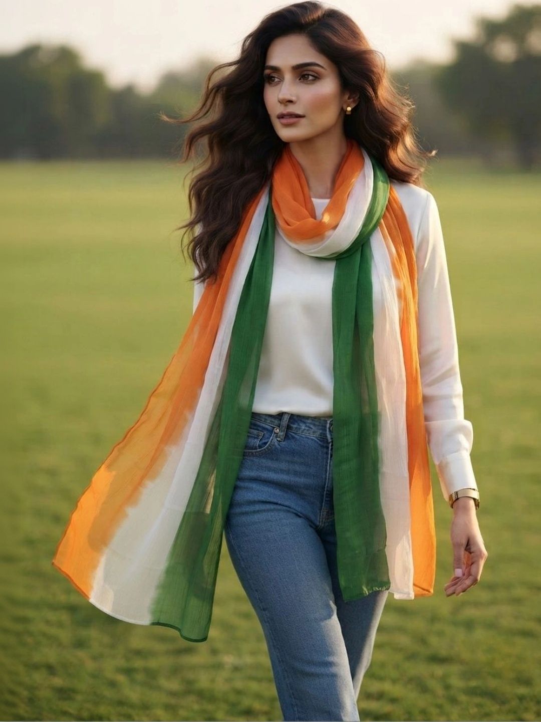 Dupatta Bazaar Ombre Colourblocked Ombre Dupatta-picture-20