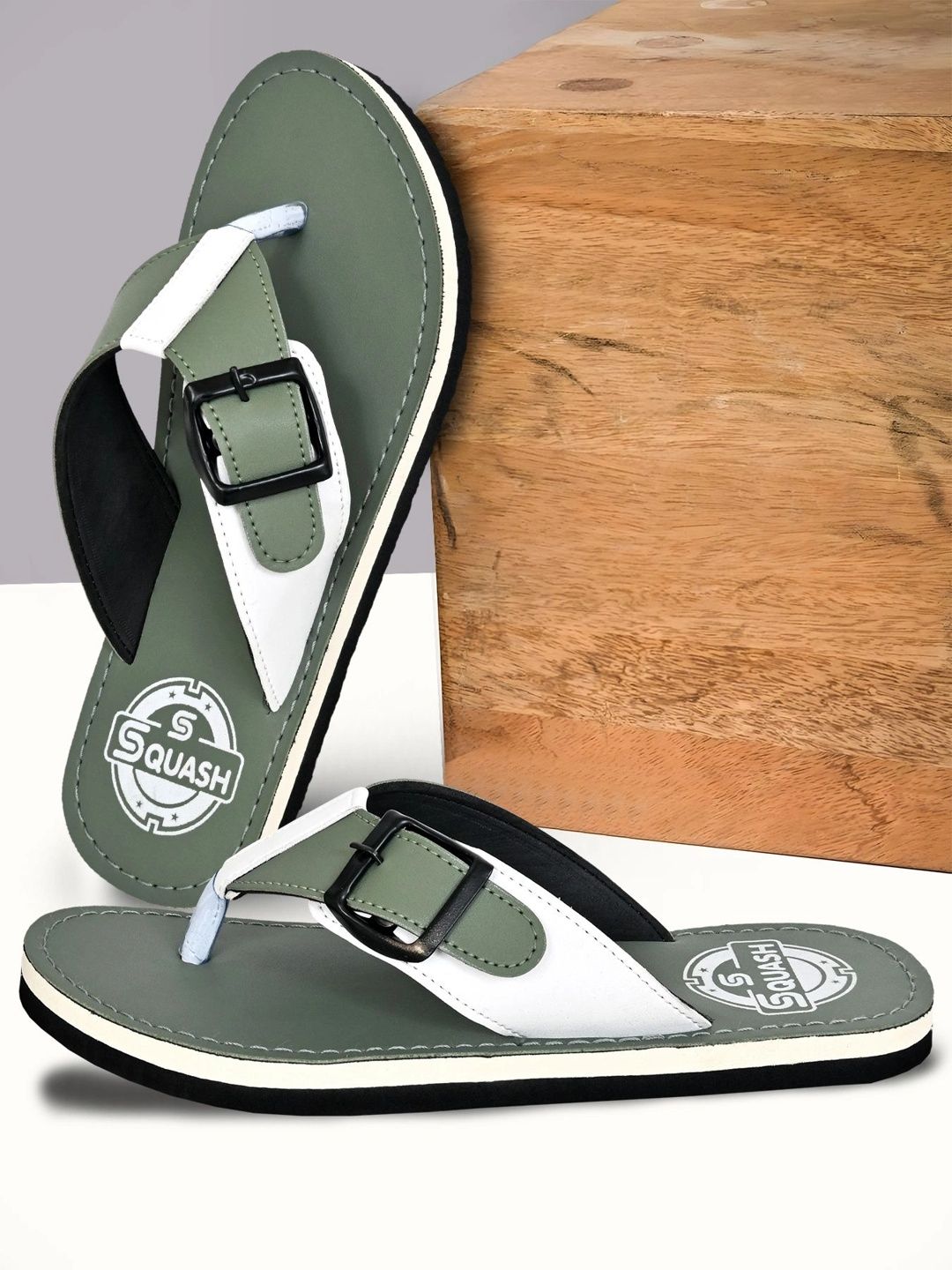SQUASH Men Colourblocked Thong Flip-Flops-picture-16