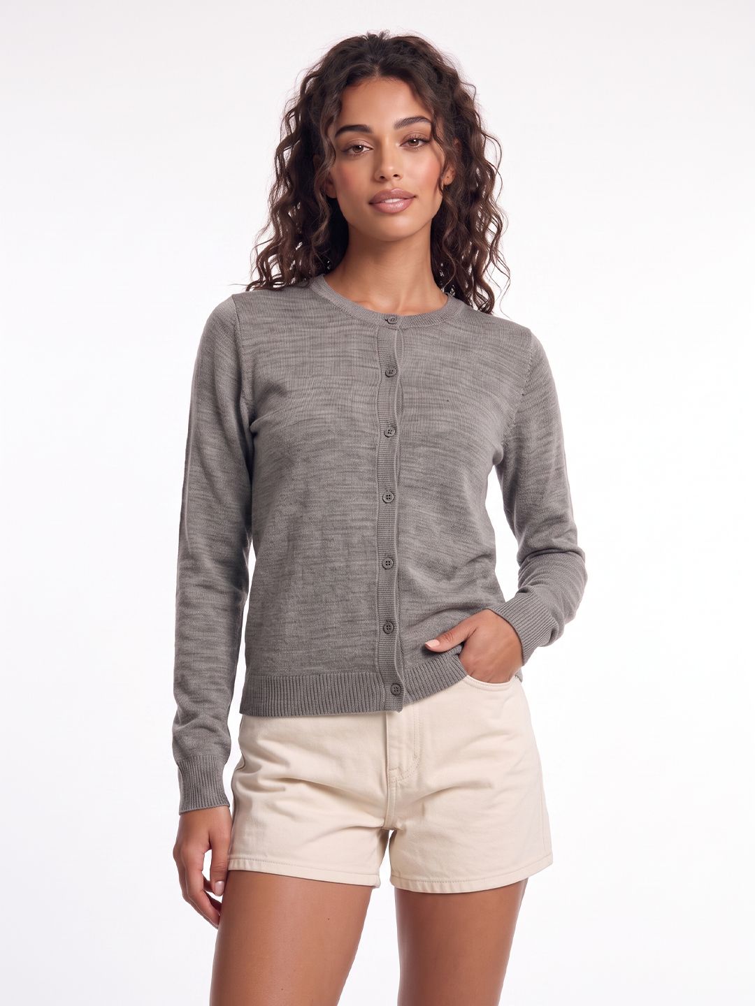 glitchez Round Neck Knitted Cardigan-picture-10