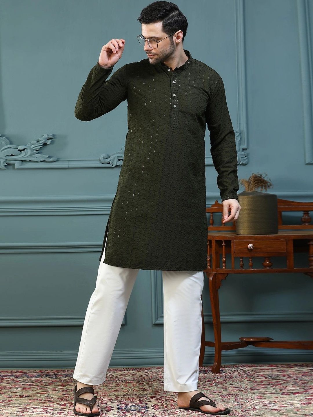 ALMORA Men Handloom Kurta-picture-46