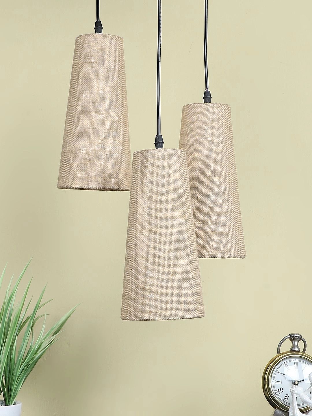Myntra Elegant Homes Beige Textured Ceiling Lamp-picture-29