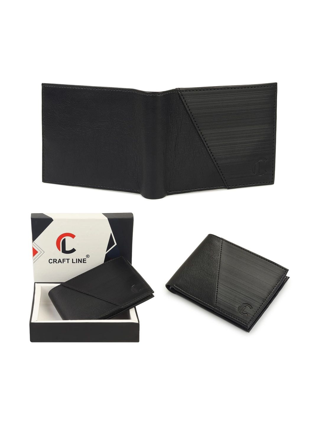 CRAFT LINE Men Textured PU Two Fold Wallet-picture-12