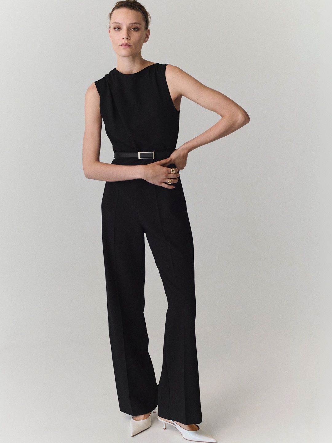 MANGO Round Neck Basic Jumpsuit-picture-22