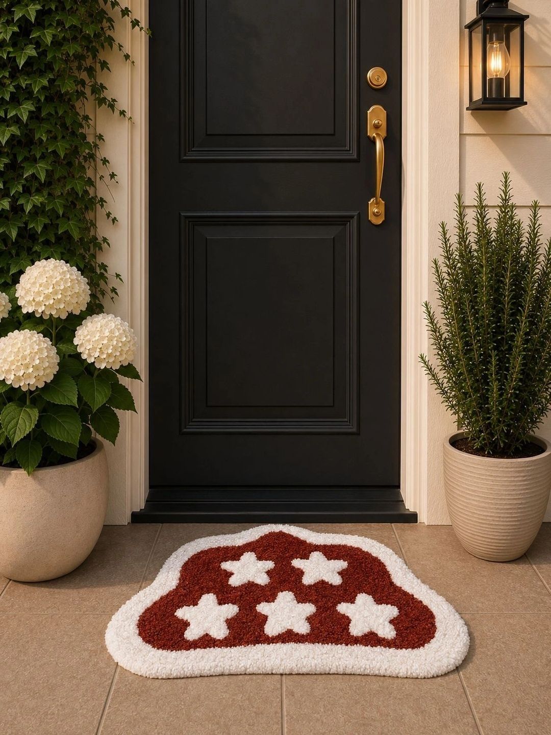 DAMAC Maroon & White Super Soft Anti-Skid Doormats-image-45
