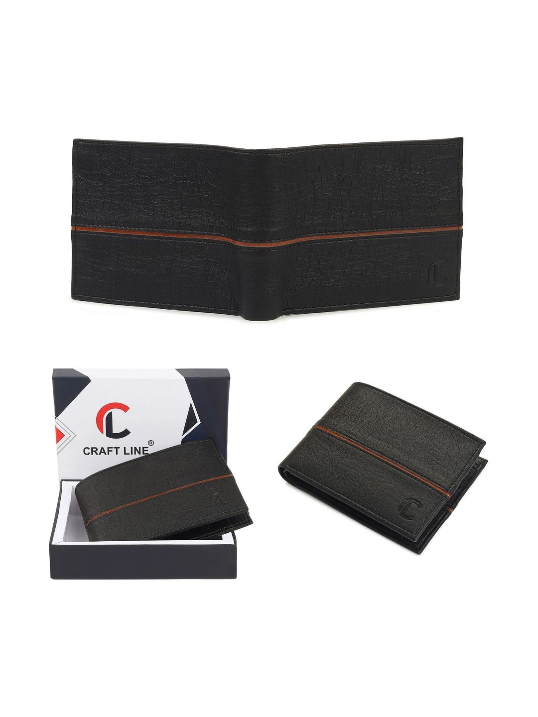 CRAFT LINE Men Textured PU Two Fold Wallet-picture-25