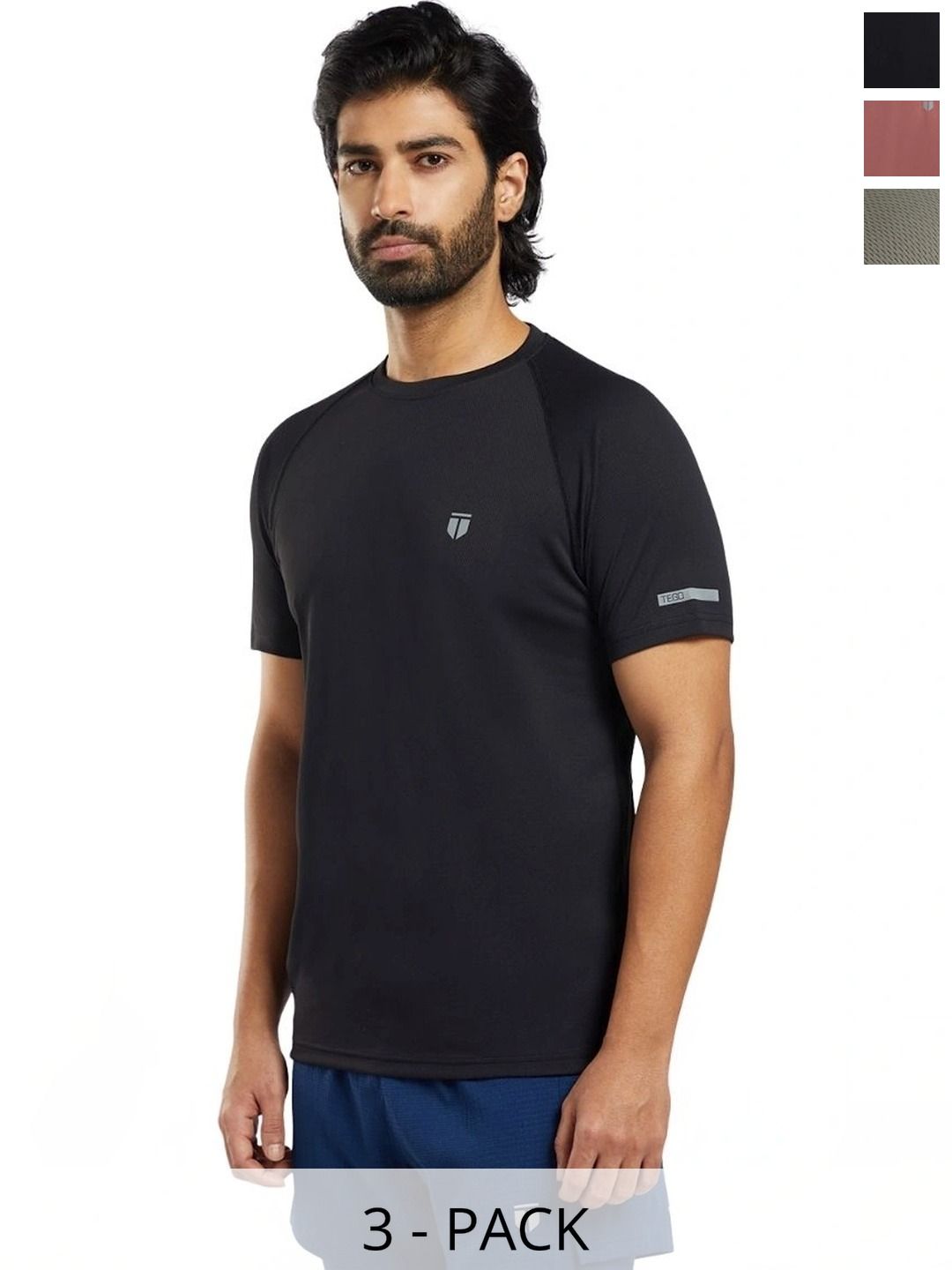 TEGO Men Brand Logo 3 Moisture Wicking T-shirt-picture-20