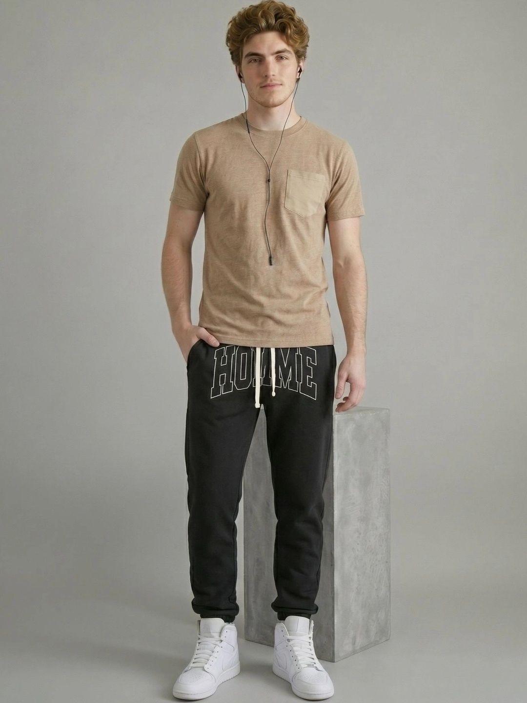 FLYNOFF Men Relaxed Fit Typography Training Joggers-picture-3