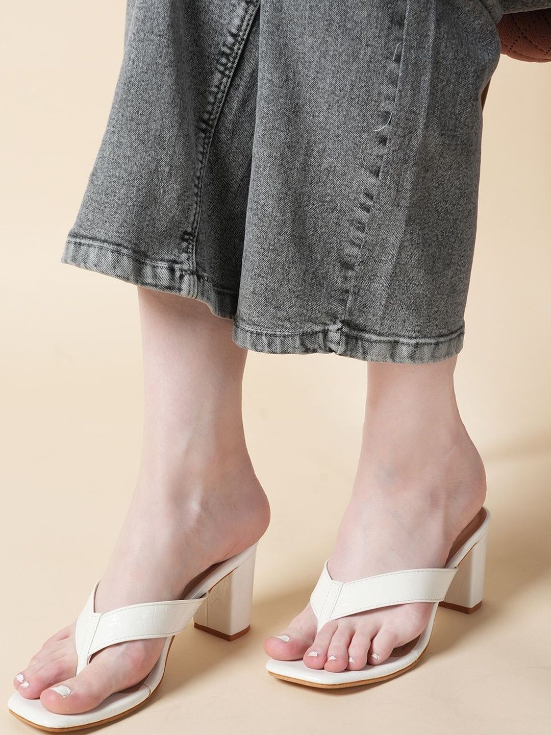 DressBerry Textured Block Mules-image-46