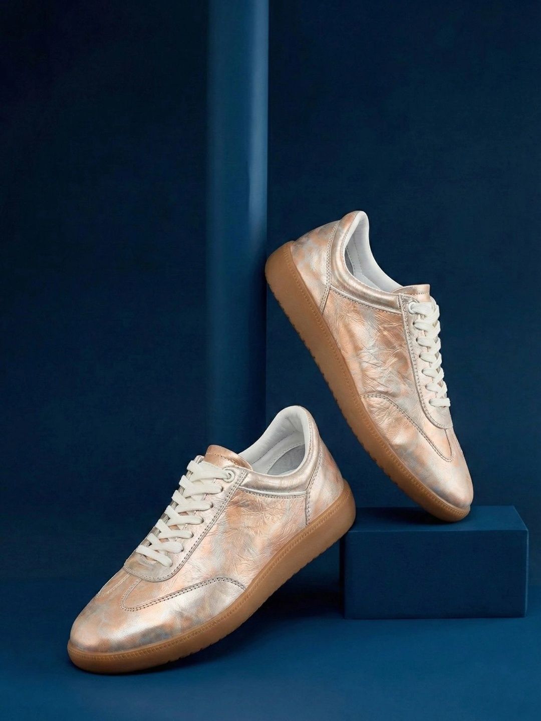 Mast & Harbour Women Textured Leather Sneakers-image-21